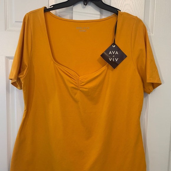 NWT Women's Slim Fit Sweetheart T-Shirt - Ava & Viv XXL(17) & 1X(18) - Picture 7 of 9